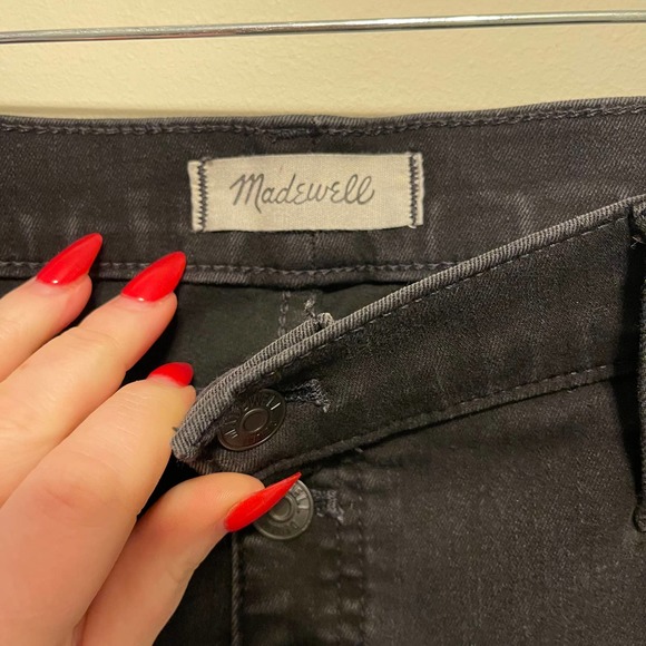 Madewell Petite 10" High-Rise Roadtripper Jeggings Button-Front Edition Size 34P - Picture 8 of 10